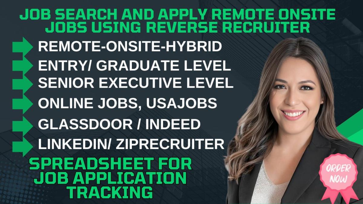 I Will Search and Apply for Remote Jobs Using Reverse Recruiting and Resume Writing