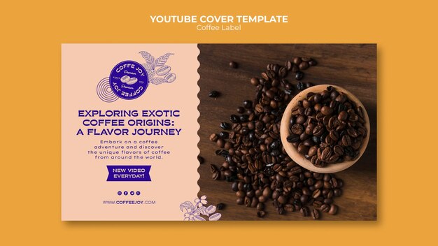 Coffee Label Youtube Cover Template – Free Download