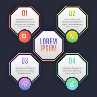 Colorful Infographic Steps for Creative Projects – Free Download