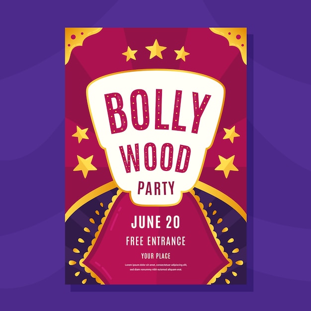 Bollywood Party Flyer Template – Free Download