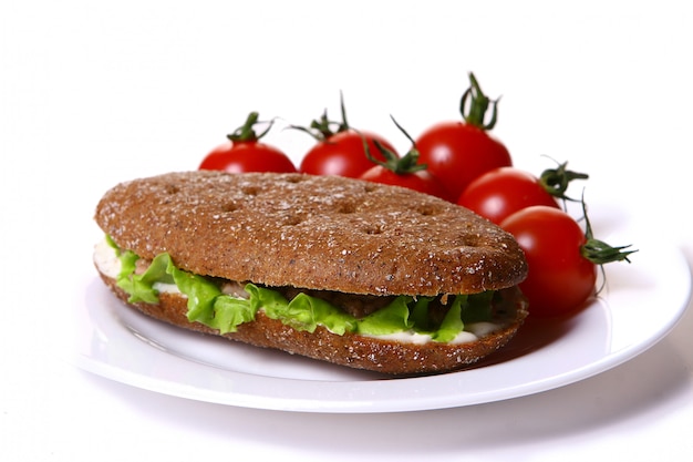 Delicious Fresh Sandwich with Tuna and Vegetables – Free Download