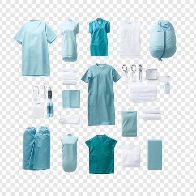 Medical Clothing Top Down View on Transparent Background – Free Download