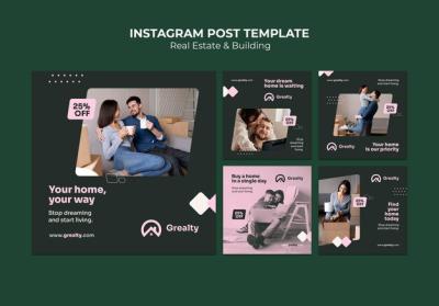 Real Estate Instagram Post Templates – Free Download