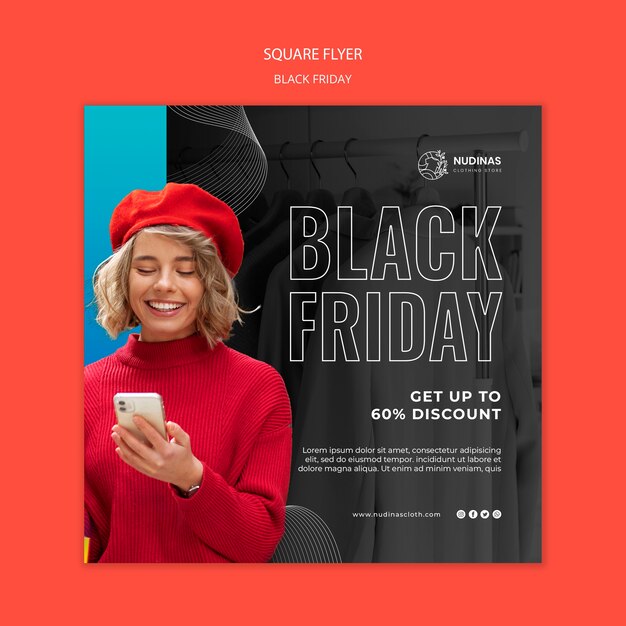 Black Friday Flat Design Template – Free Download