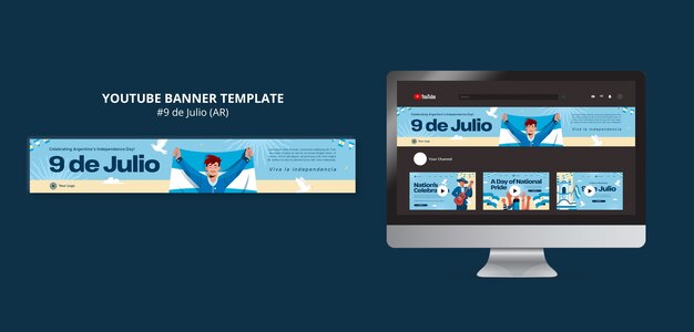 9 de Julio Template Design – Free Download | Free Stock Photo