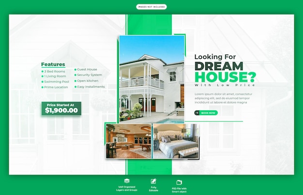 Real Estate House Property Web Banner Template – Free Download