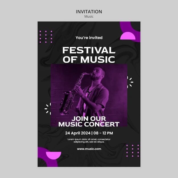 Music Event Invitation Template – Free Stock Photo, Download for Free