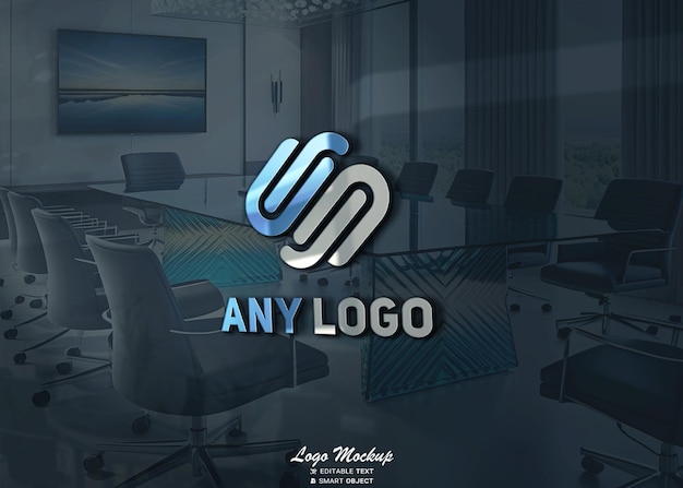 3D Wall Logo Mockup – Free Stock Photo for Download