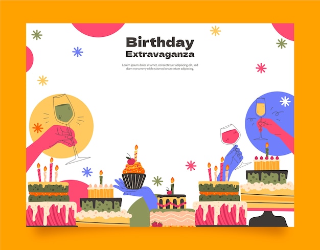 Flat Design Birthday Party Photocall – Free Download