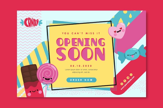 Candy Shop Banner Template – Free to Download