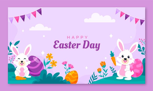 Flat Twitch Background for Easter Celebration – Download Free Stock Photo