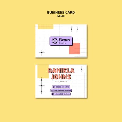 Hand Drawn Sales Business Card Template – Download Free Stock Photo