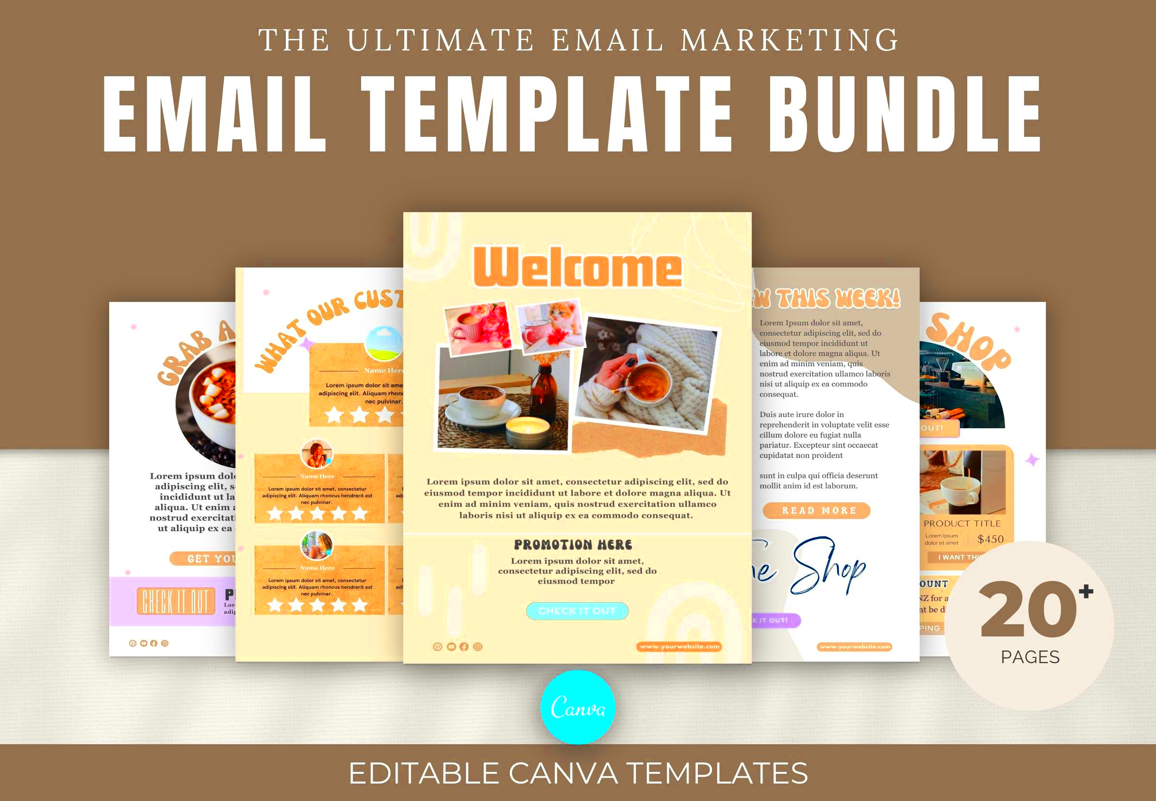 Canva Email Template Bundle Email Templates Creative Market