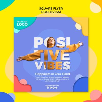 Positivism Concept Square Flyer – Free Download, Download Free Stock Photo