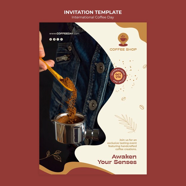 International Coffee Day Invitation Template – Free to Download