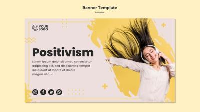 Positive Banner Template – Download Free Stock Photo