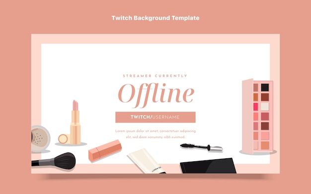 Minimal Makeup Artist Twitch Background – Download Free Stock Photo