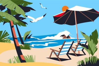 Hand Drawn Tropical Background – Free to Download