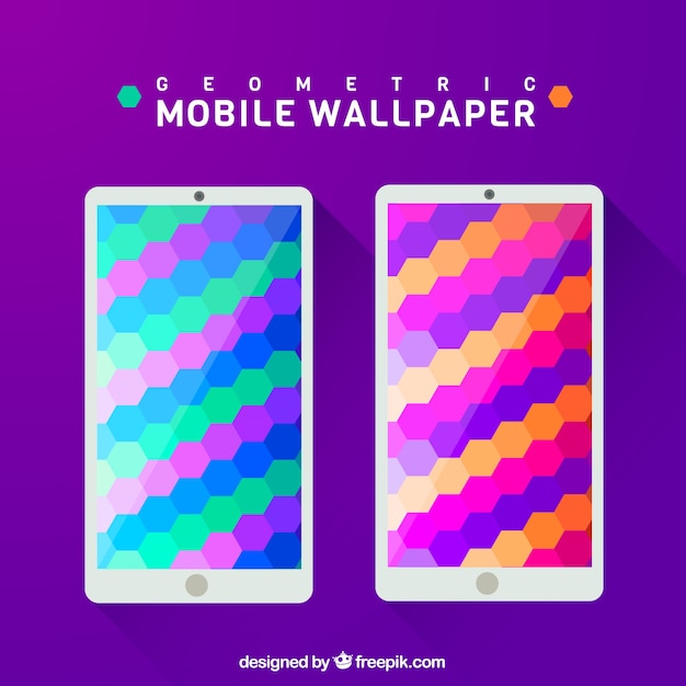 Hexagonal Colorful Wallpaper for Mobile – Free Download