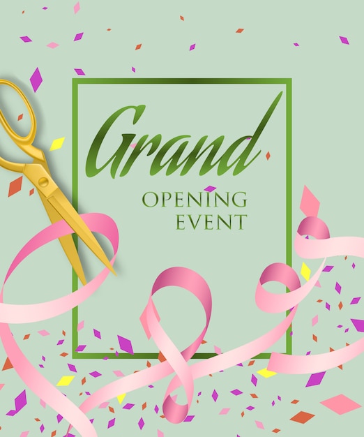 Grand Opening Event Lettering in Frame – Free Download