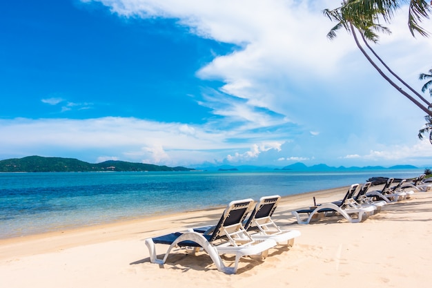 Stunning Beachside Umbrella and Chair Outdoor View – Free Download