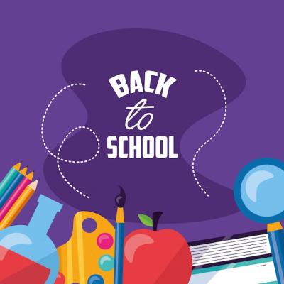 Back to School Supplies in Flat Style – Free Download