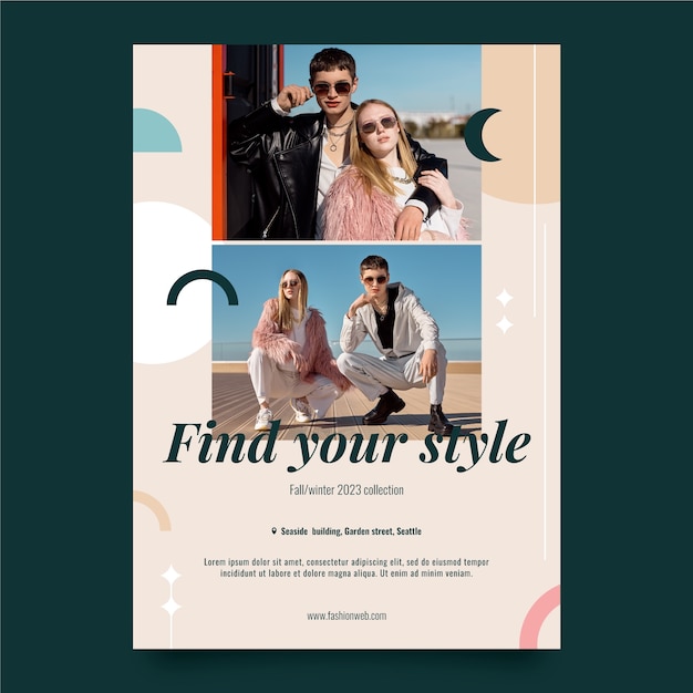 Fashion Collection Poster in Flat Design – Free to Download