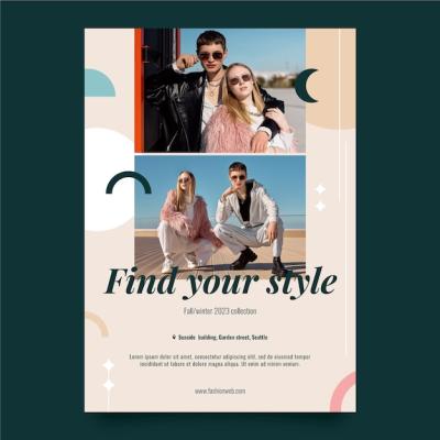 Fashion Collection Poster in Flat Design – Free to Download