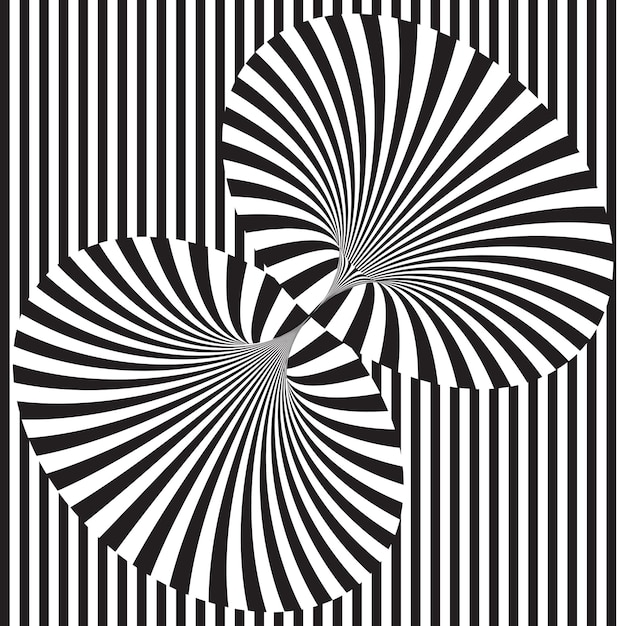 Optical Illusion Design in Black and White – Free Stock Photo for Download