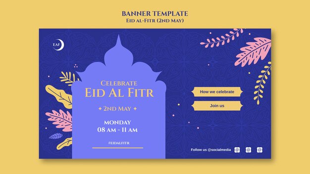 Eid al-Fitr Celebration Banner Template – Free Download