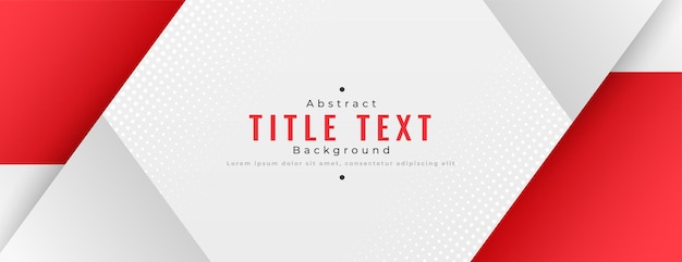 Professional Red and White Geometric Banner Design – Free Download