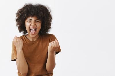 Joyful Dark-Skinned Woman Cheering for Her Team – Free Stock Photo, Download Free