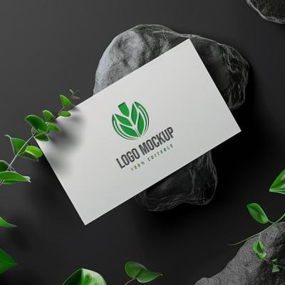 Professional PSD Logo Mockup with Business Card – Free Download