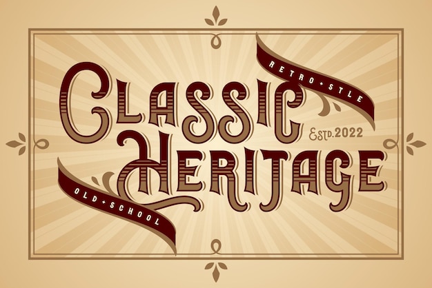 Classic Heritage Vector Lettering Poster – Free Download