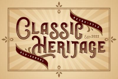 Classic Heritage Vector Lettering Poster – Free Download