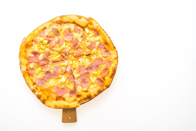 Hawaiian Pizza on Wooden Tray – Free Download