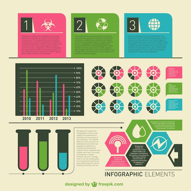 Retro Graphic Elements Infographic – Free Download