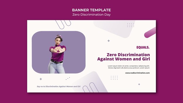 Zero Discrimination Day Event Banner Template – Free Download