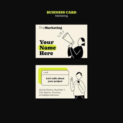 Marketing Strategy Business Card – Free Download, Download Free Stock Photo