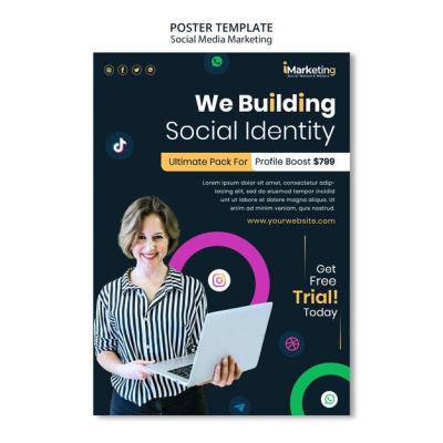 Vertical Poster Template for Social Media Marketing – Free to Download