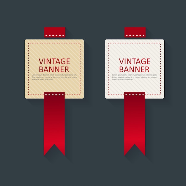 Square Labels with Red Ribbons – Free Stock Photos for Download