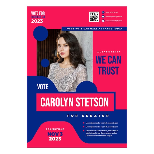 Hand Drawn Election Poster Template – Free Download