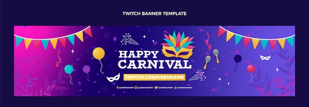 Gradient Carnival Twitch Banner – Free Download