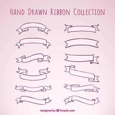 Hand Drawn Ribbon Collection – Free Download