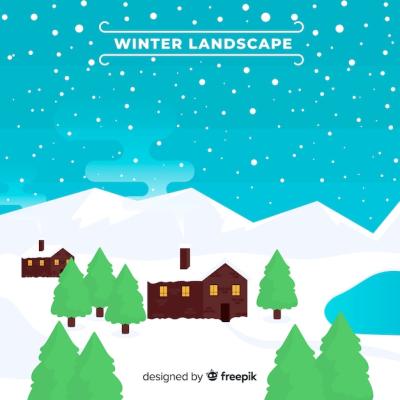 Geometric Winter Landscape – Free Download, Free Stock Photo