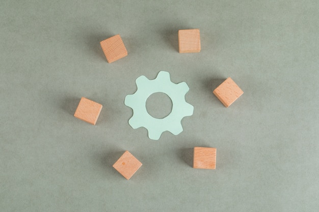 Wooden Cubes Representing Repair Concept on Grey Table – Free Download