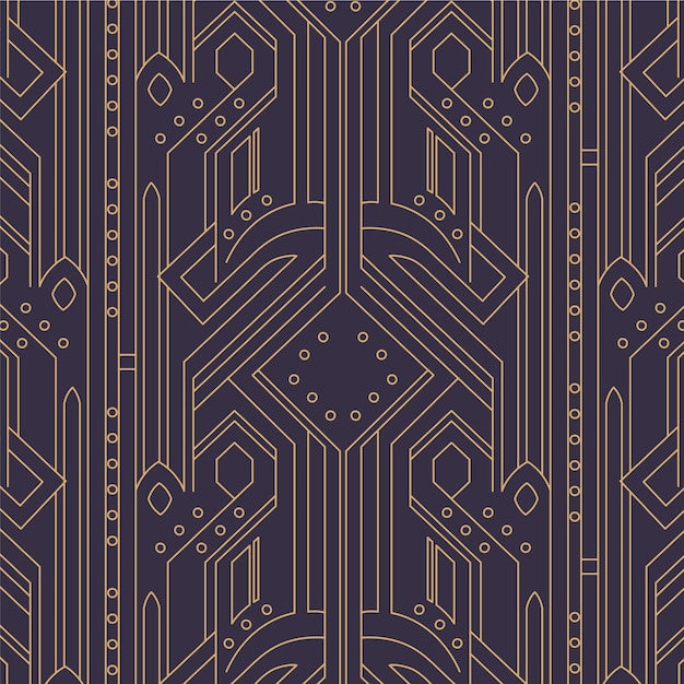 Art Deco Pattern in Flat Design – Free Download