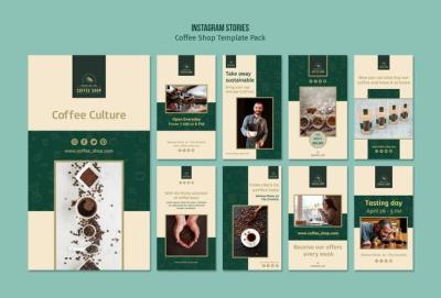 Coffee Shop Banner Instagram Stories Pack – Free to Download