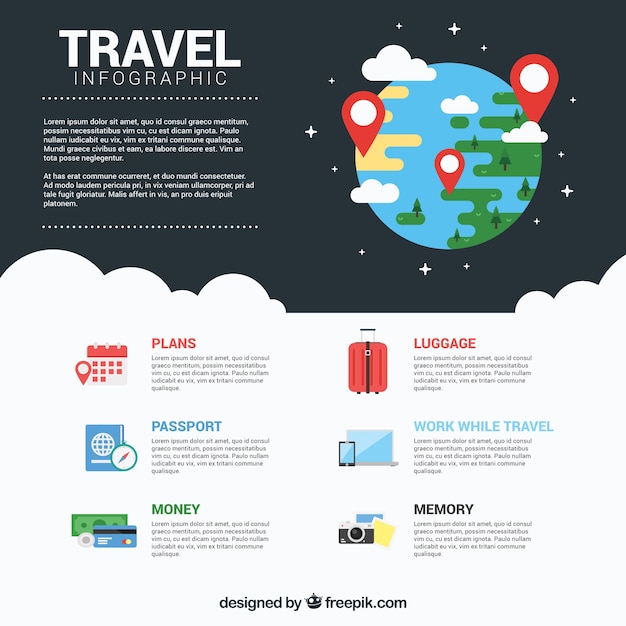 Journey Infographic Featuring Earth Drawing – Free Download