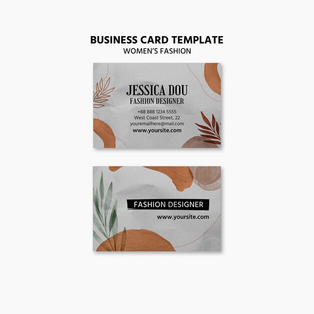 Hand Drawn Fashion Business Card Template – Free to Download